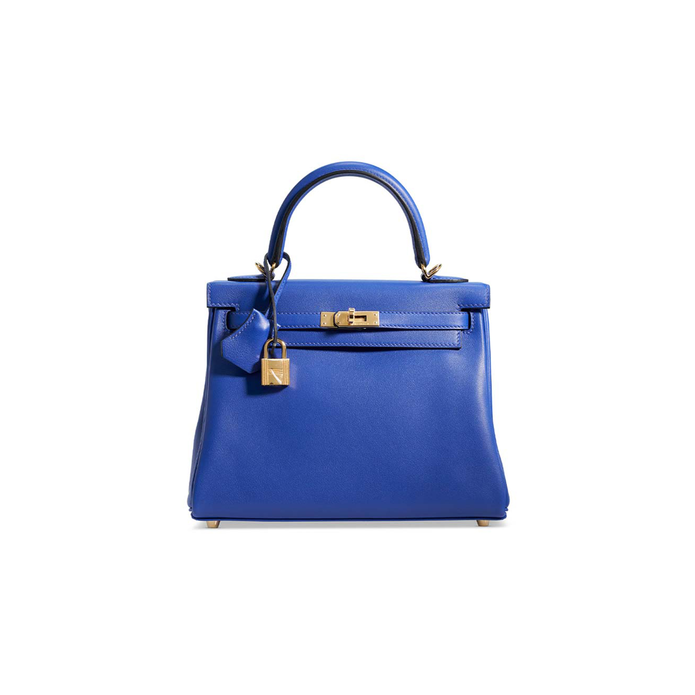 H**mes master a bleu Électrique swift leather retournÉ kelly 28 with gold hardware (28*22*10cm)